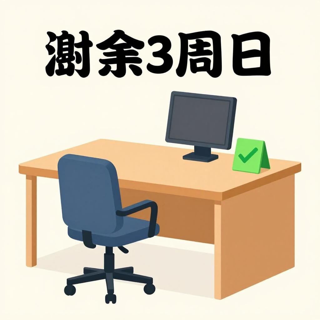 A wooden office desk with a computer and a chair, but no person sitting in it, and a bright green 'Available' sign on the desk.