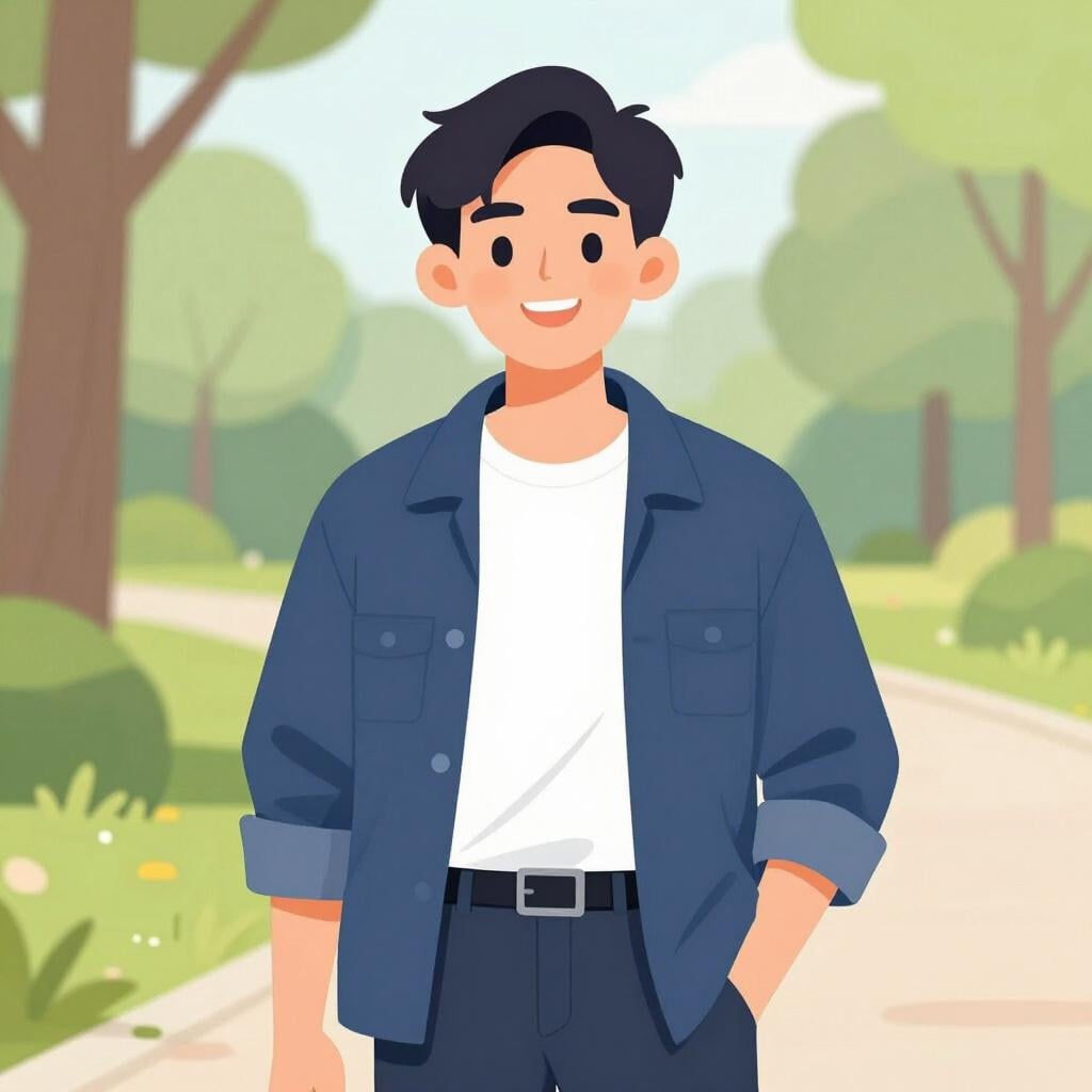 An attractive, stylish person smiling confidently.