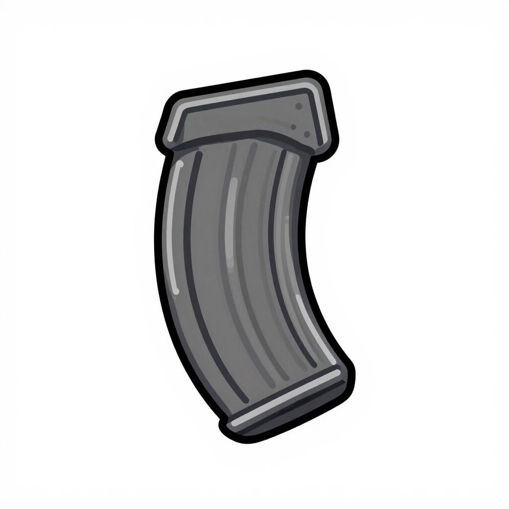 A metallic ammunition magazine for a firearm.