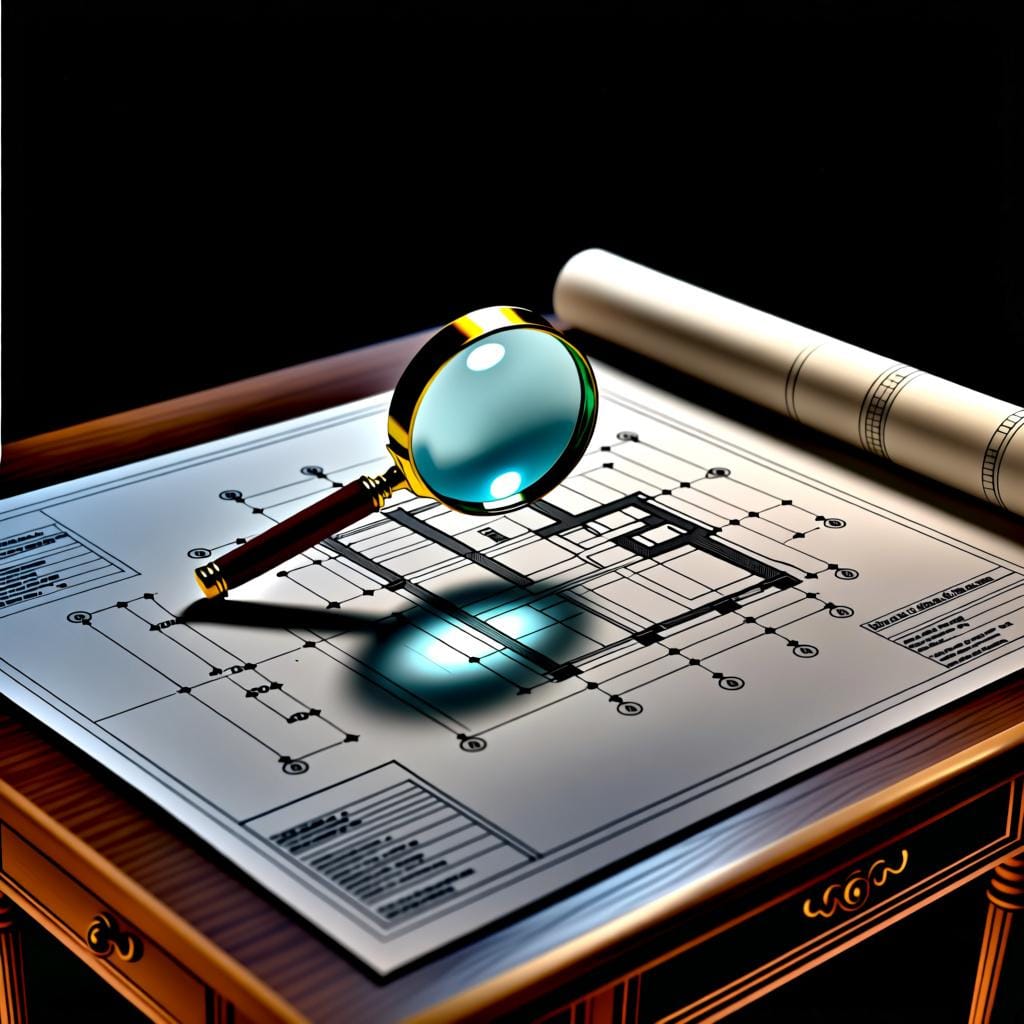 Un plan détaillé examiné avec une loupe, représentant la méthode ou 'le comment'.