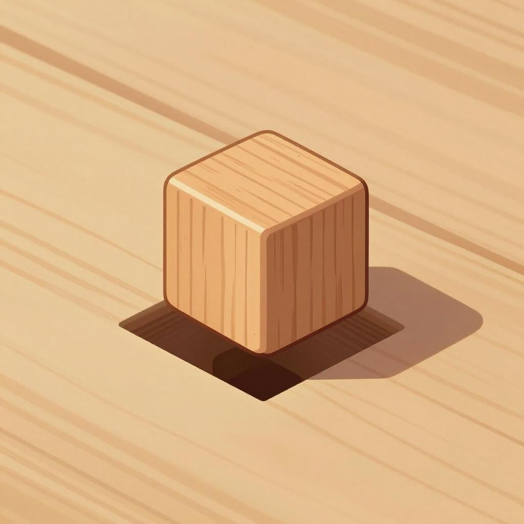 A square wooden block fitting perfectly into a square-shaped hole in a wooden board.