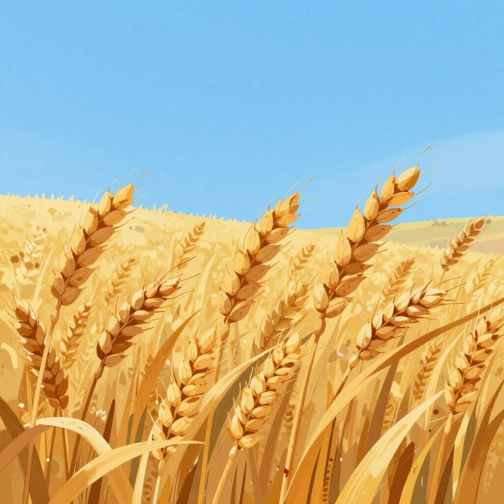 Ein weites Feld mit hohen, goldenen Roggenpflanzen, die im Wind schwanken.