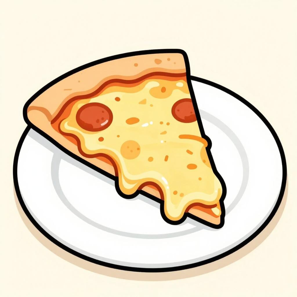 A slice of golden-brown pizza with melting cheese and vibrant red tomato sauce on a white plate.