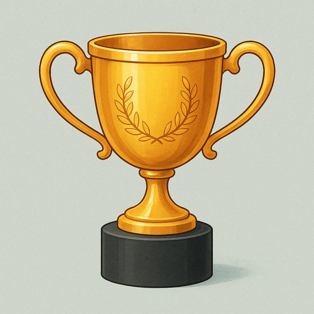 A gleaming, perfectly polished golden trophy placed on a small pedestal, symbolizing superior quality.