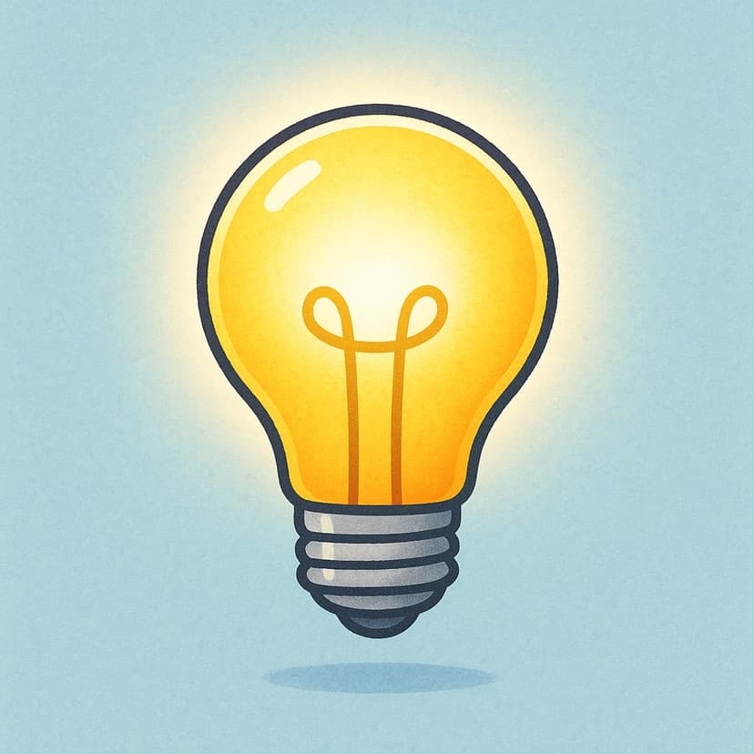 Une ampoule lumineuse apparaissant au-dessus de la tête d'une personne, représentant une nouvelle idée qui a surgi.