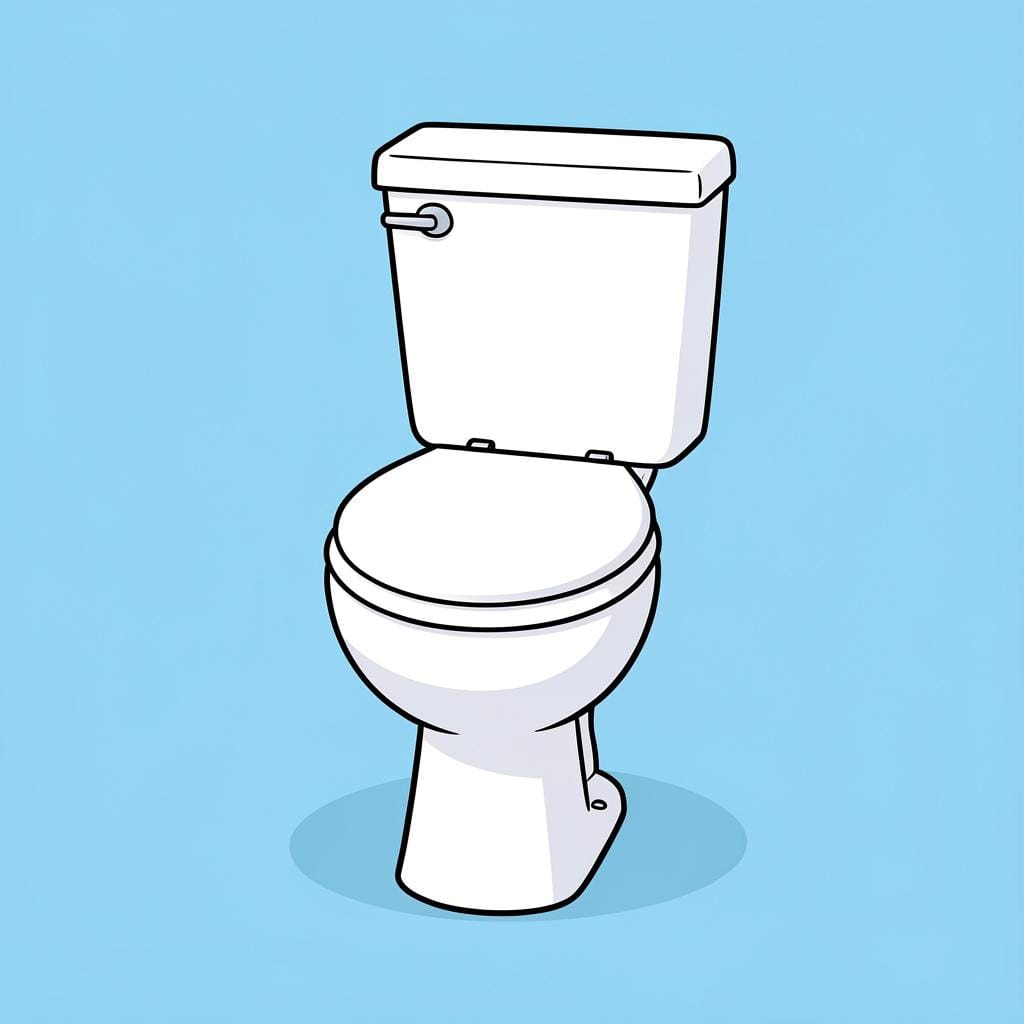 A clean, white ceramic toilet bowl with the lid open.