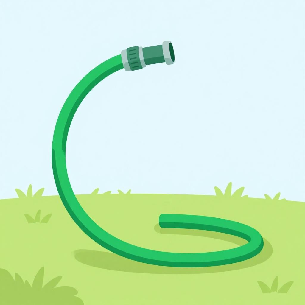 A colorful garden hose being bent into a U-shape without breaking.