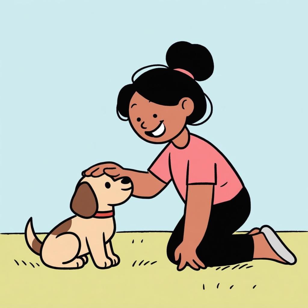 A parent holding a baby and pointing to it lovingly, symbolizing the act of giving a name.