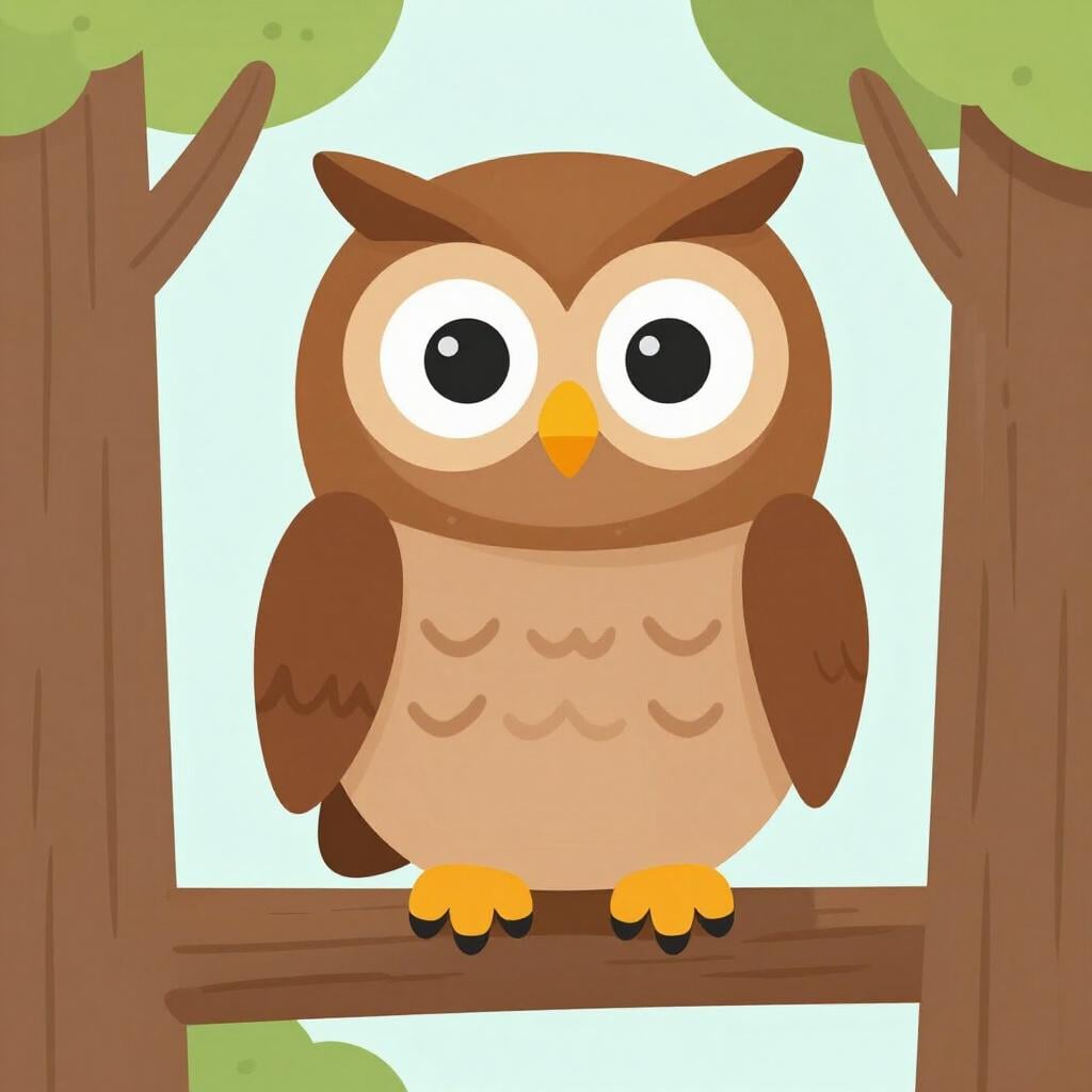 首をかしげ、好奇心旺盛な目で広く見ている小さなフクロウ。