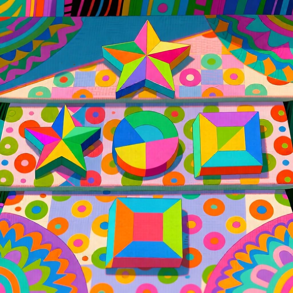 An illustration showing several distinct types of stylized objects neatly organized in separate, clearly defined groups, indicating different manners or sorts.