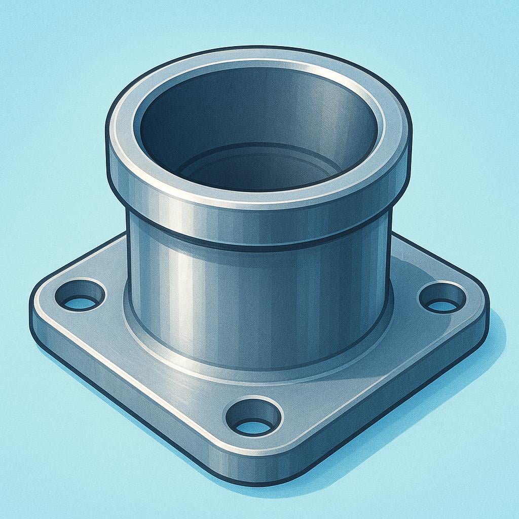 A close-up view of a simple, cylindrical metal socket opening, designed to receive a corresponding plug or pin.