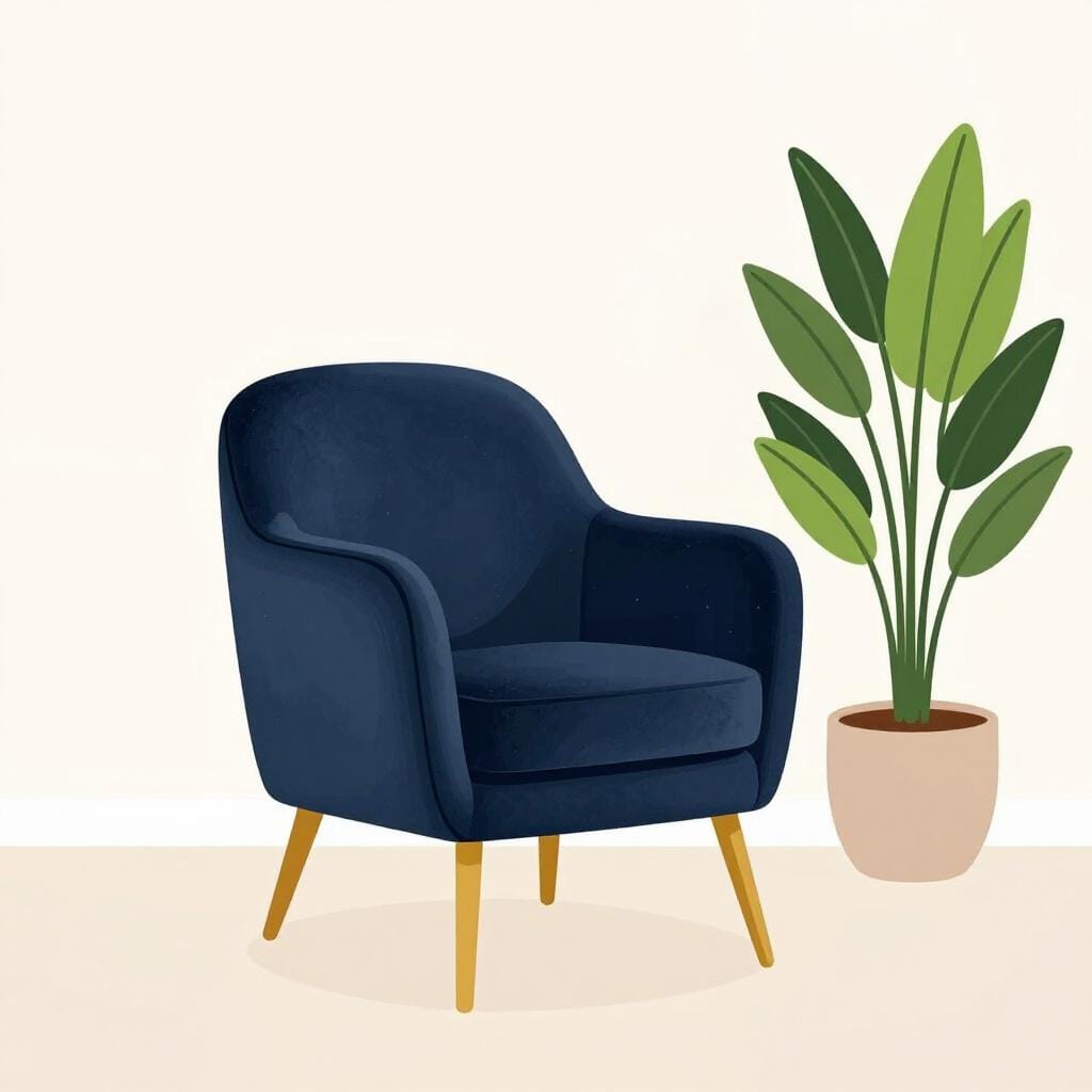 Una sedia elegante e moderna dalle curve raffinate e dal design minimalista.