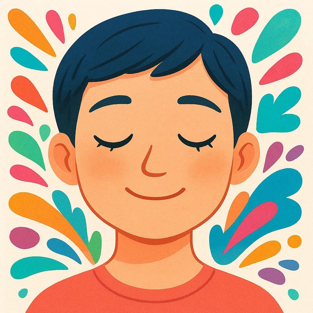 A close-up illustration of a face with eyes tightly shut, symbolizing the inability to see.