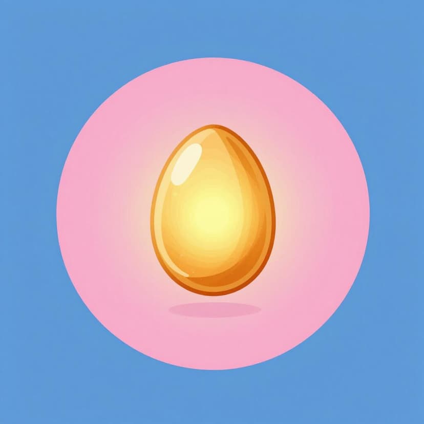 Ein winziger, leuchtender, samenartiger Funke in einem weichen, warmen, schützenden Kreis.