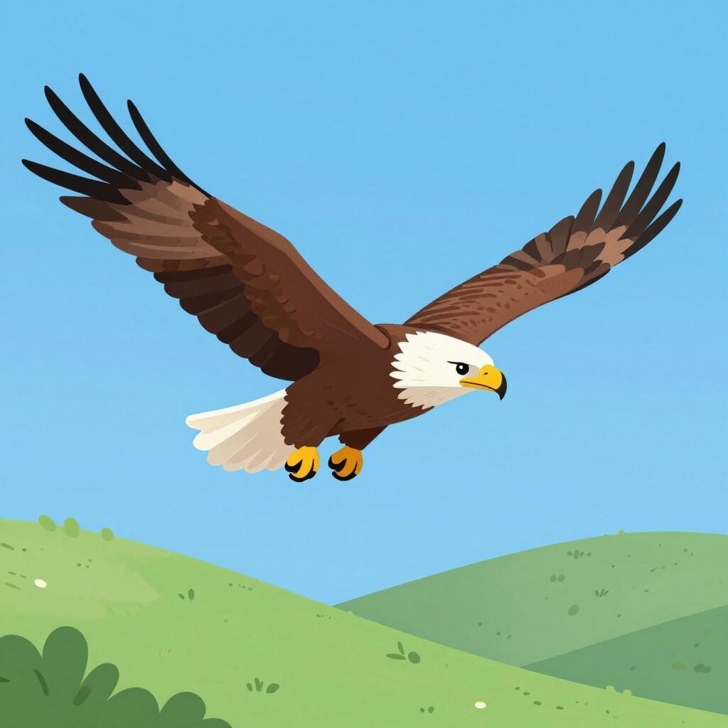 A large bird with wide wings outstretched, soaring smoothly through a clear blue sky.