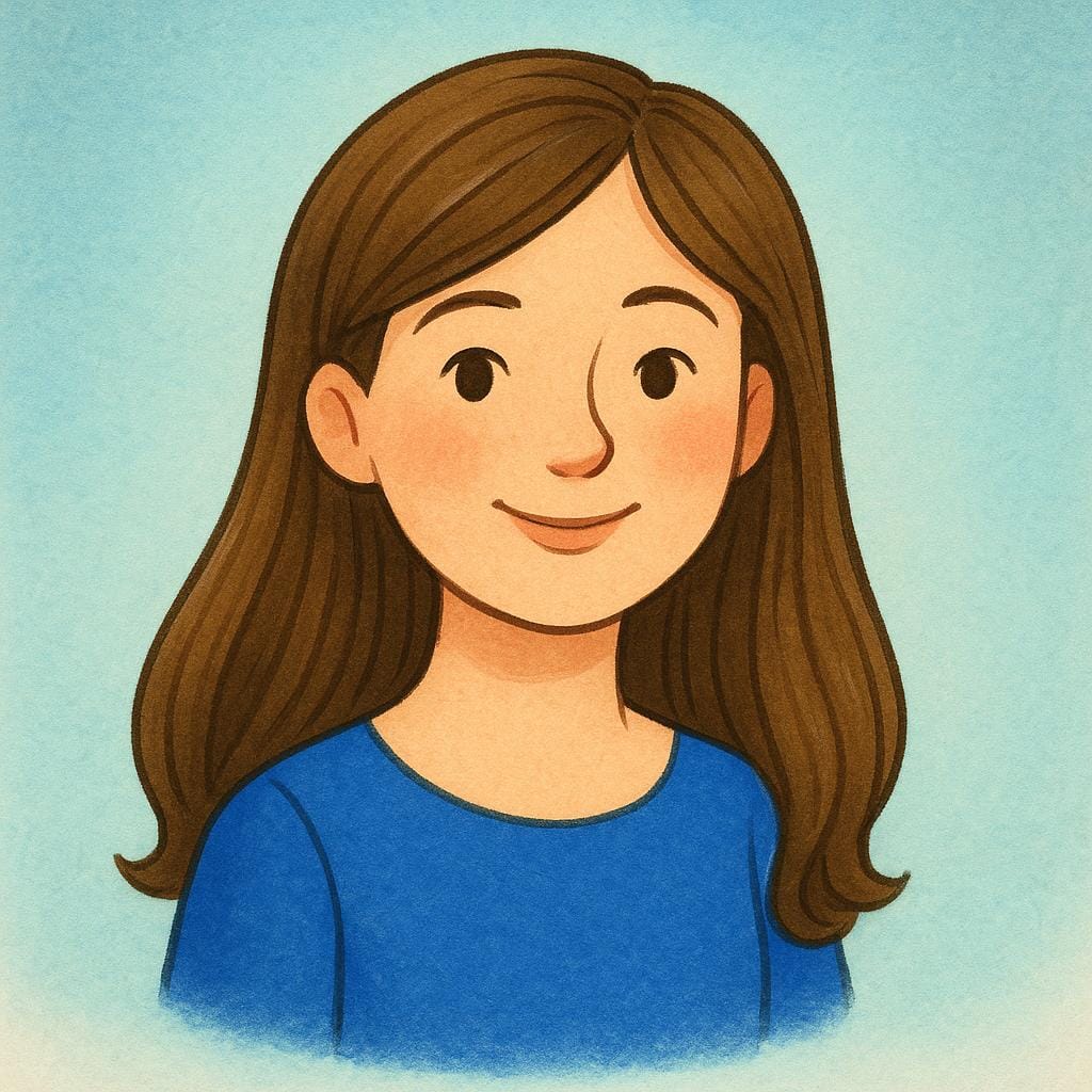 A portrait of a friendly young woman with long brown hair and a gentle smile, symbolizing a common female name.