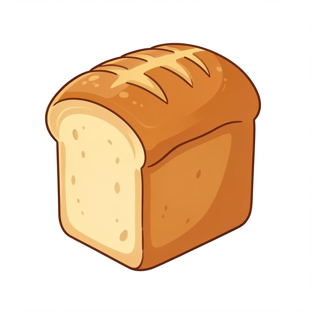 A perfectly browned, golden-brown loaf of bread on a wooden board.