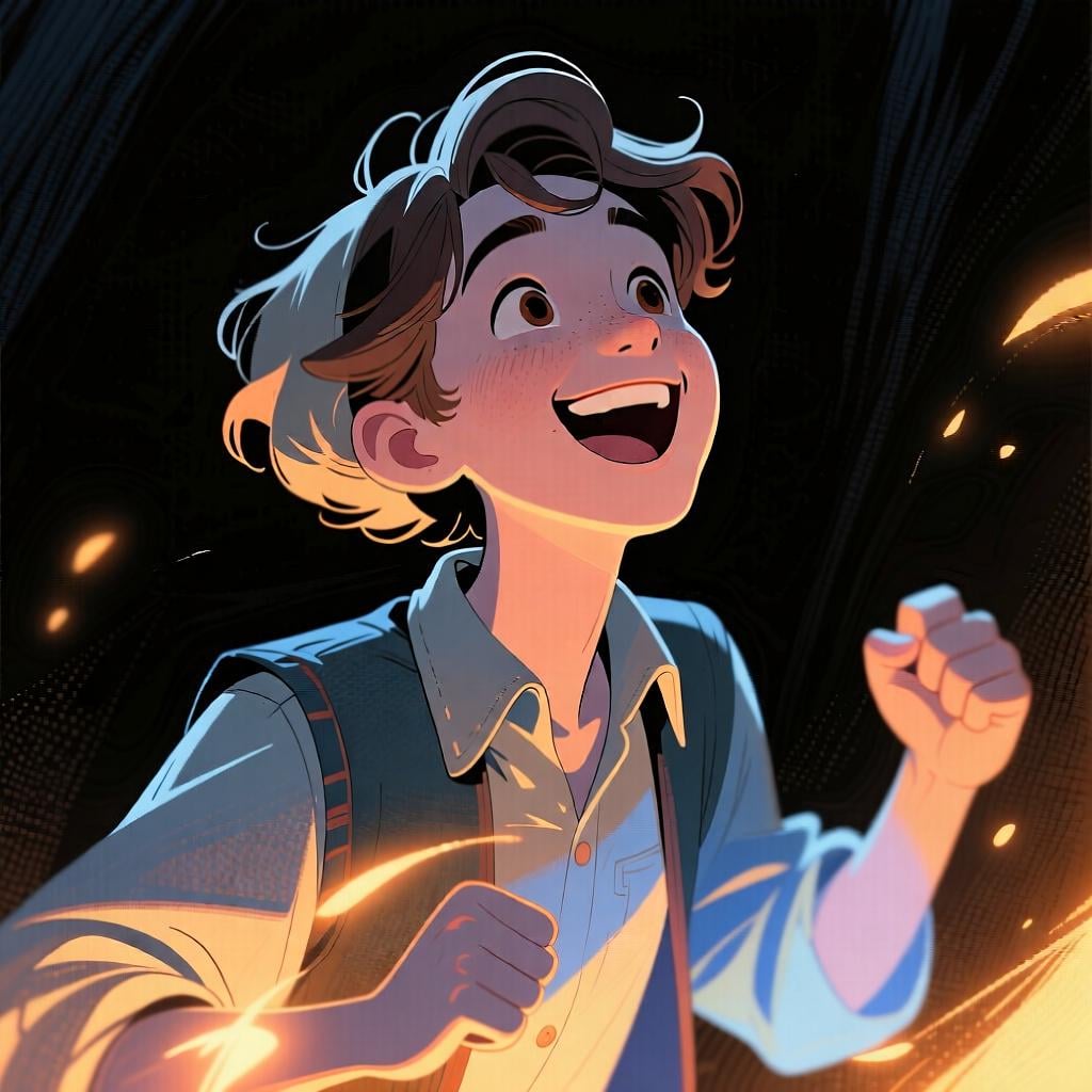 A person looking happy, showing the use of 'estar' for feelings and temporary conditions.