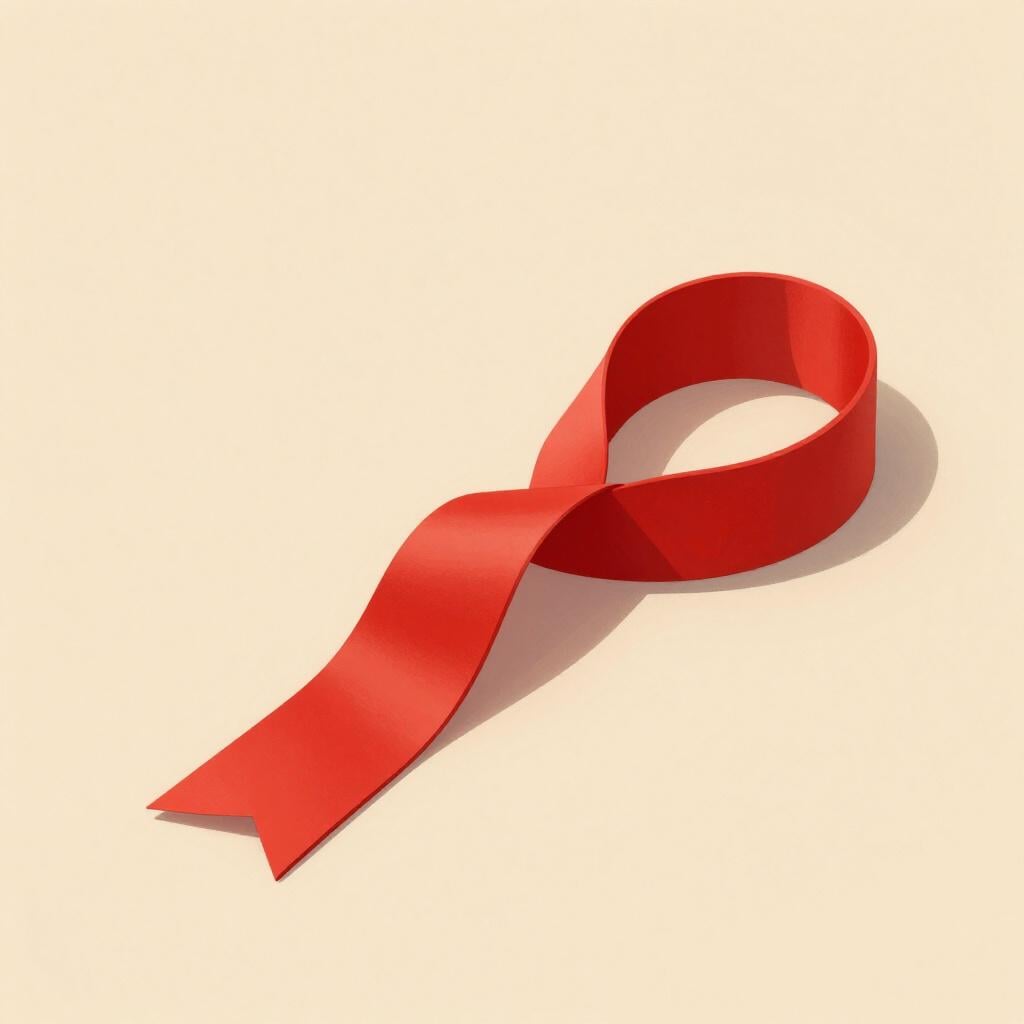 A red barrier tape that has been snapped in half.