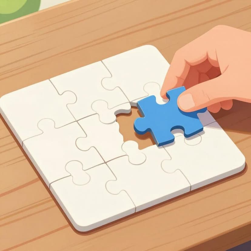 Een hand die het laatste kleurrijke stukje in een legpuzzel legt om het beeld compleet te maken.