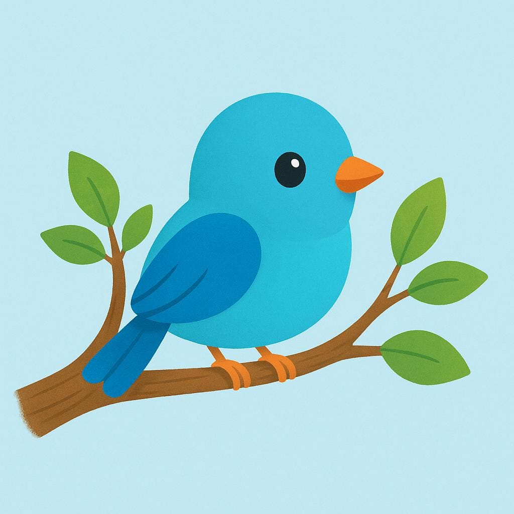 Een levendige blauwe vogel die rustig op een boomtak zit.