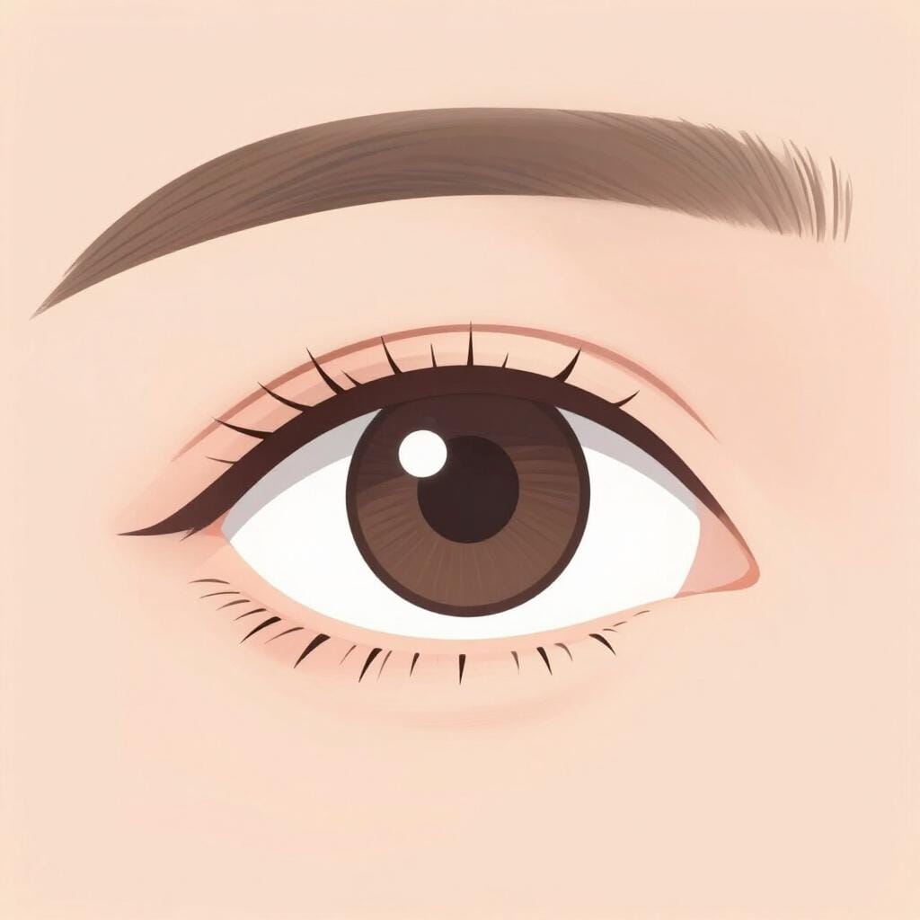 Nahaufnahme des Auges einer Person mit zarter Haut darum herum.