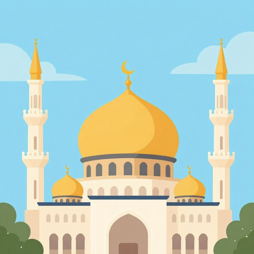 An ornate building with a large dome and a crescent moon symbol on top.