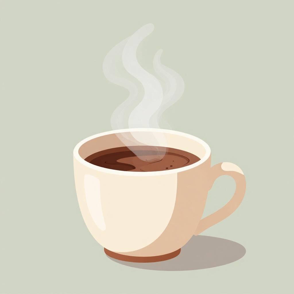 Une tasse de chocolat chaud fumante avec de la vapeur s'élevant.