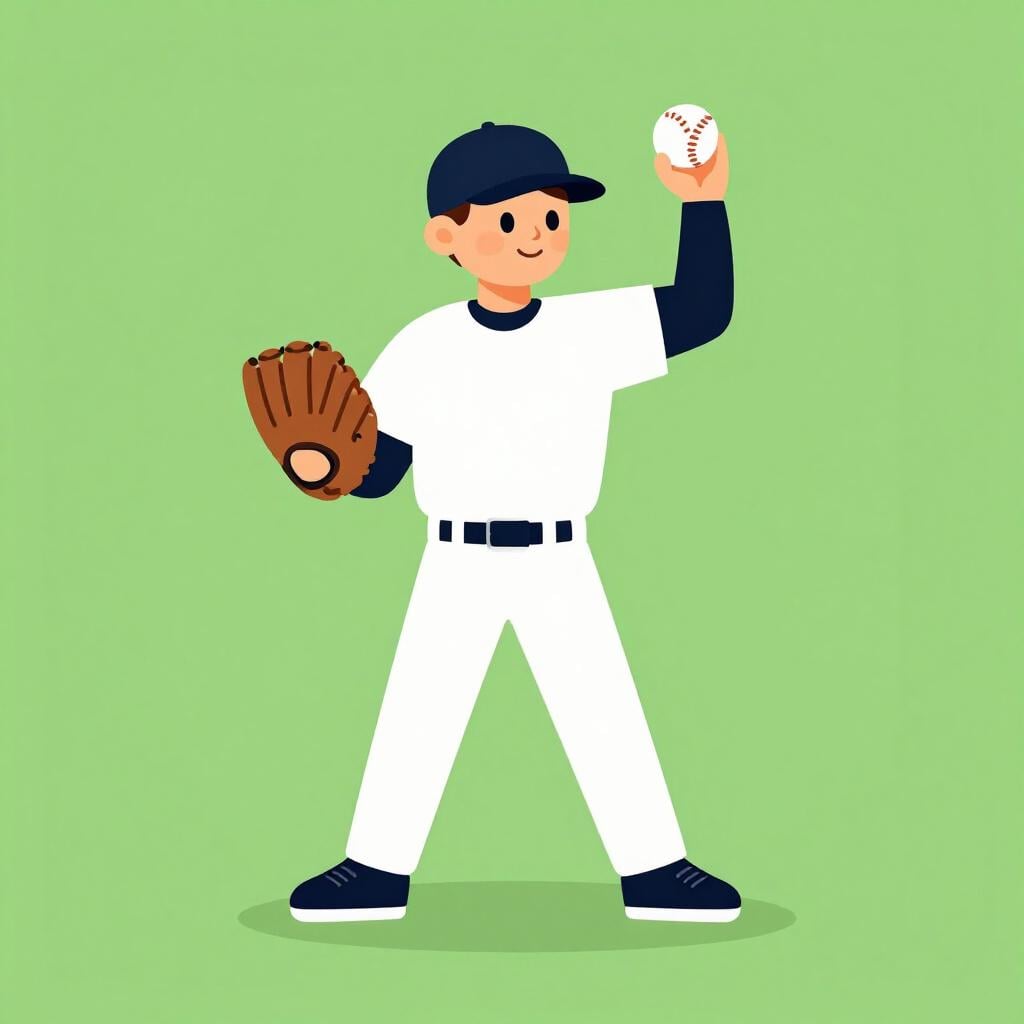 A baseball player wearing a glove on their right hand, ready to throw a ball with their left hand.