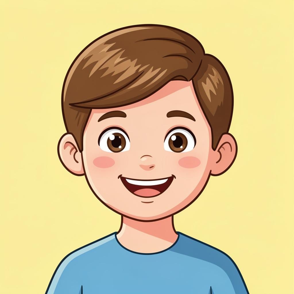 A boy with neat, smooth hair that has been freshly combed to one side.