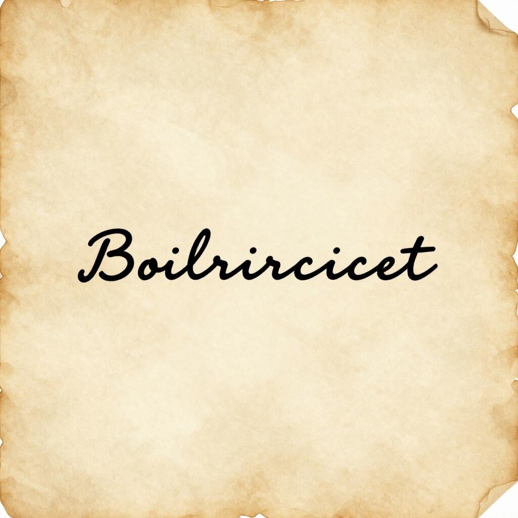 A single row of handwritten ink on a piece of parchment paper.