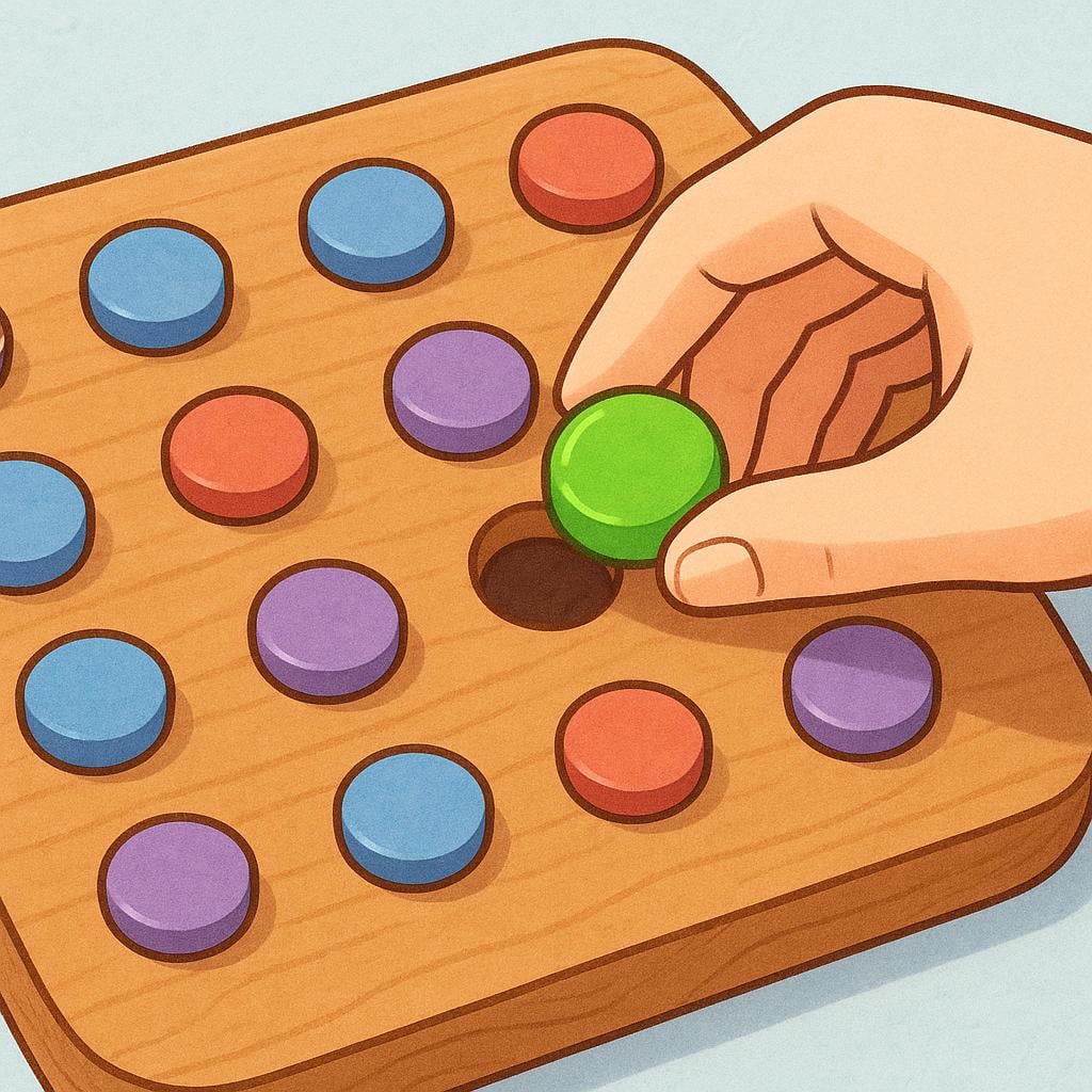 A stylized wooden verification board with a single hand placing the last bright green peg into a hole, signifying that all steps have been checked and completed.