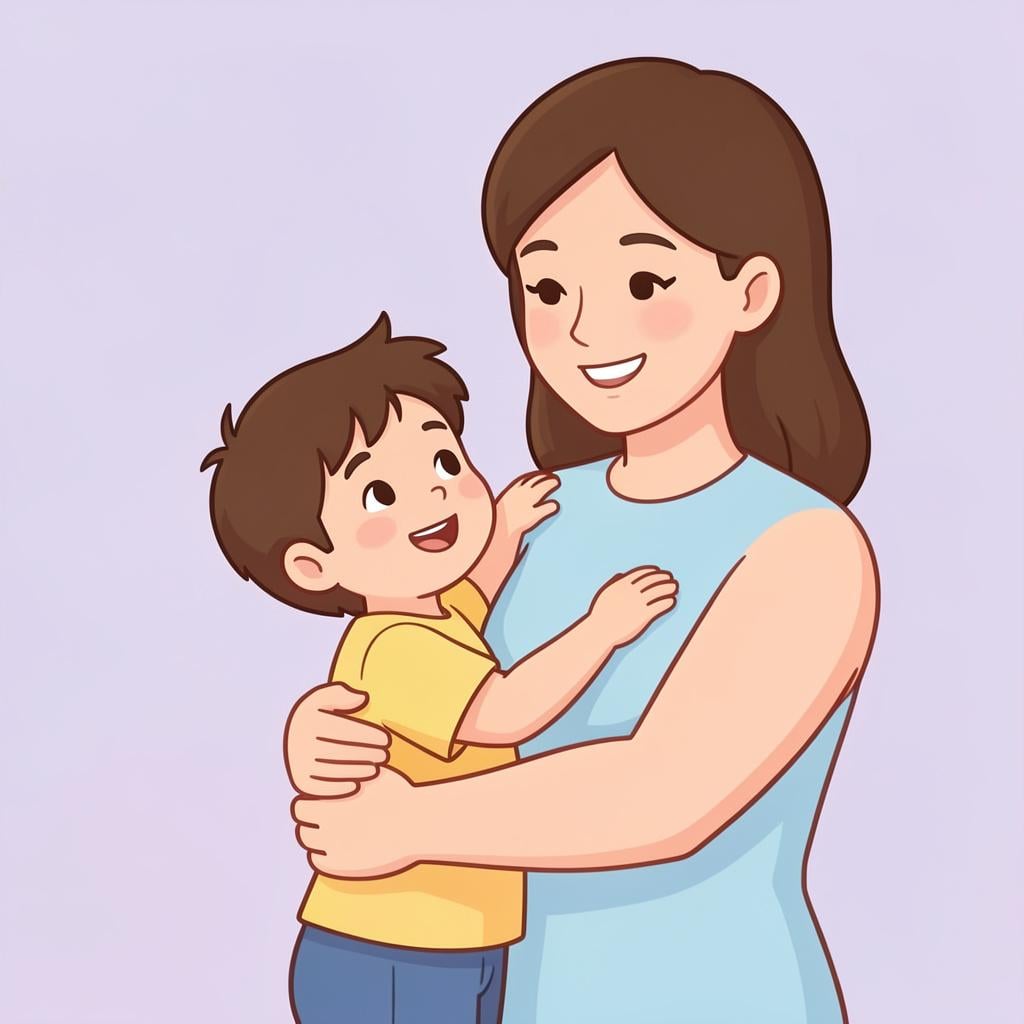 A child leaning back with closed eyes into the arms of a parent, showing total reliance.