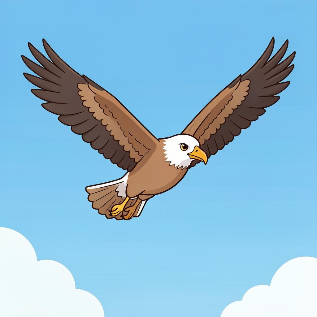 A large bird with wide wings stretched out, floating smoothly through a clear blue sky.