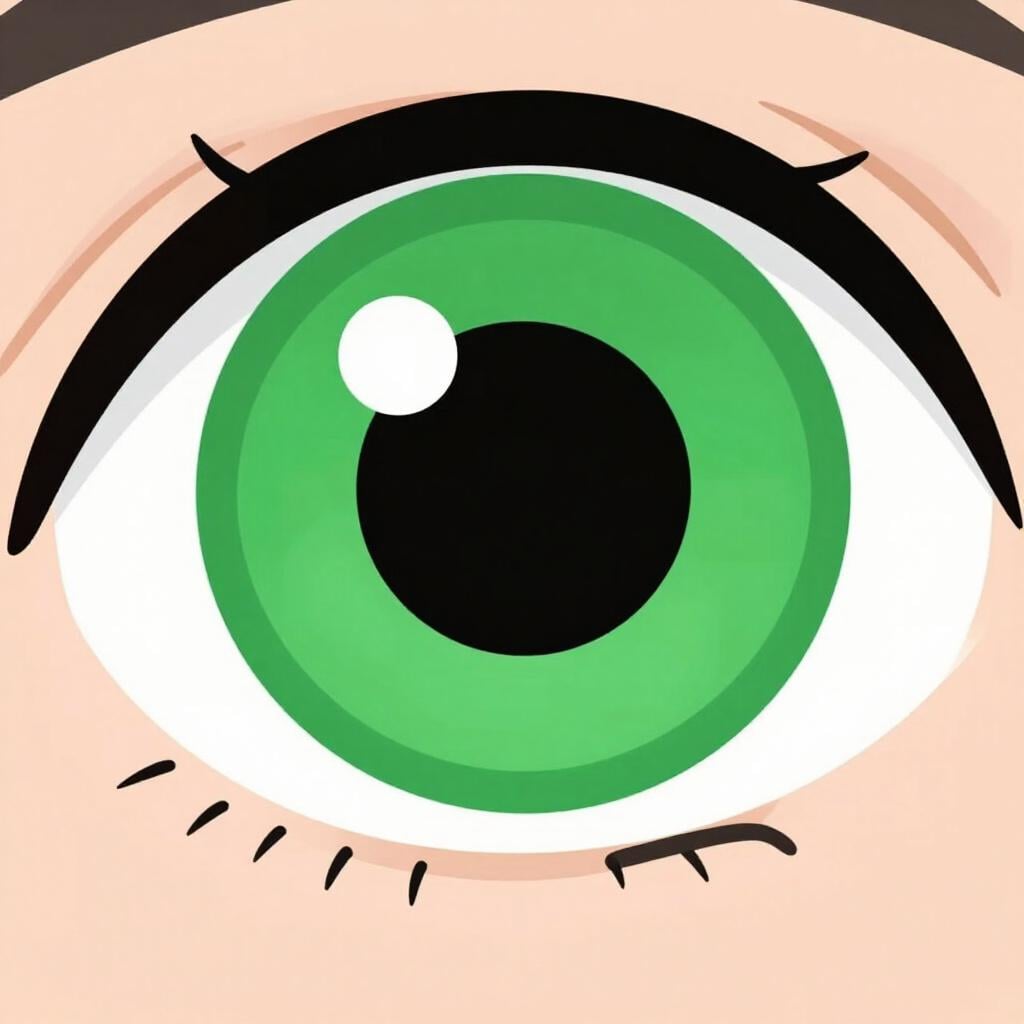 A close-up illustration of a human eye focusing on the dark circular opening in the center.