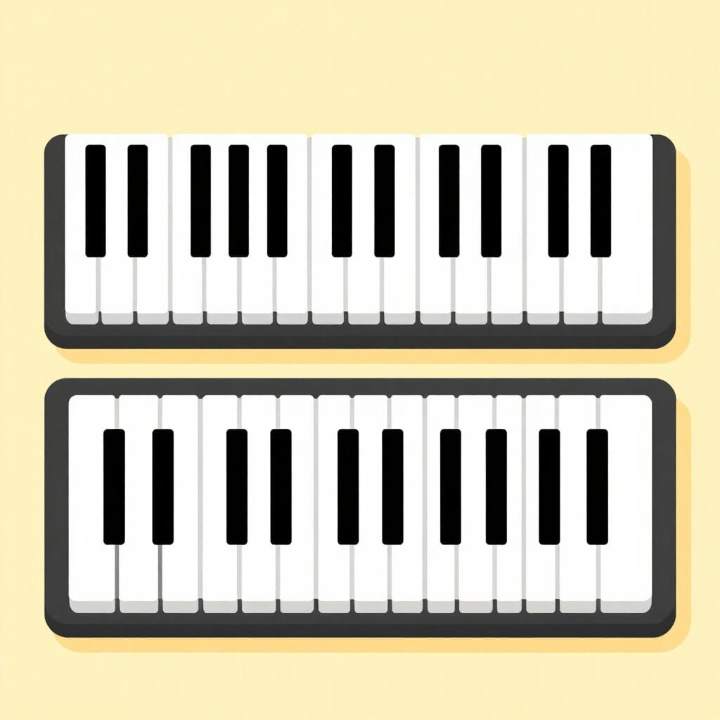 Un clavier électronique musical avec des touches de piano noires et blanches.