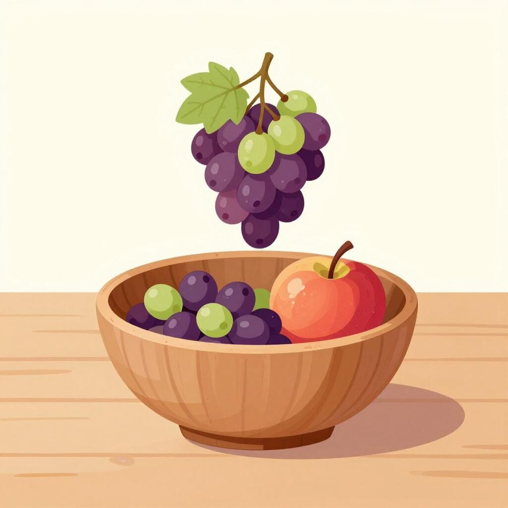 Una ciotola contenente una porzione ragionevole di frutta, né troppa né troppo poca.