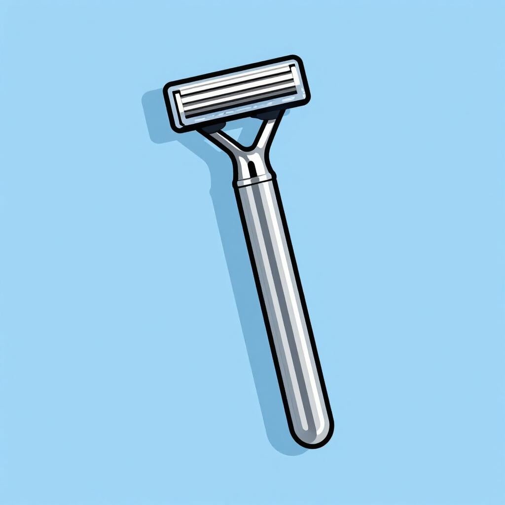 Ein moderner Rasierer mit Chrom-Finish auf einer sauberen Oberfläche.