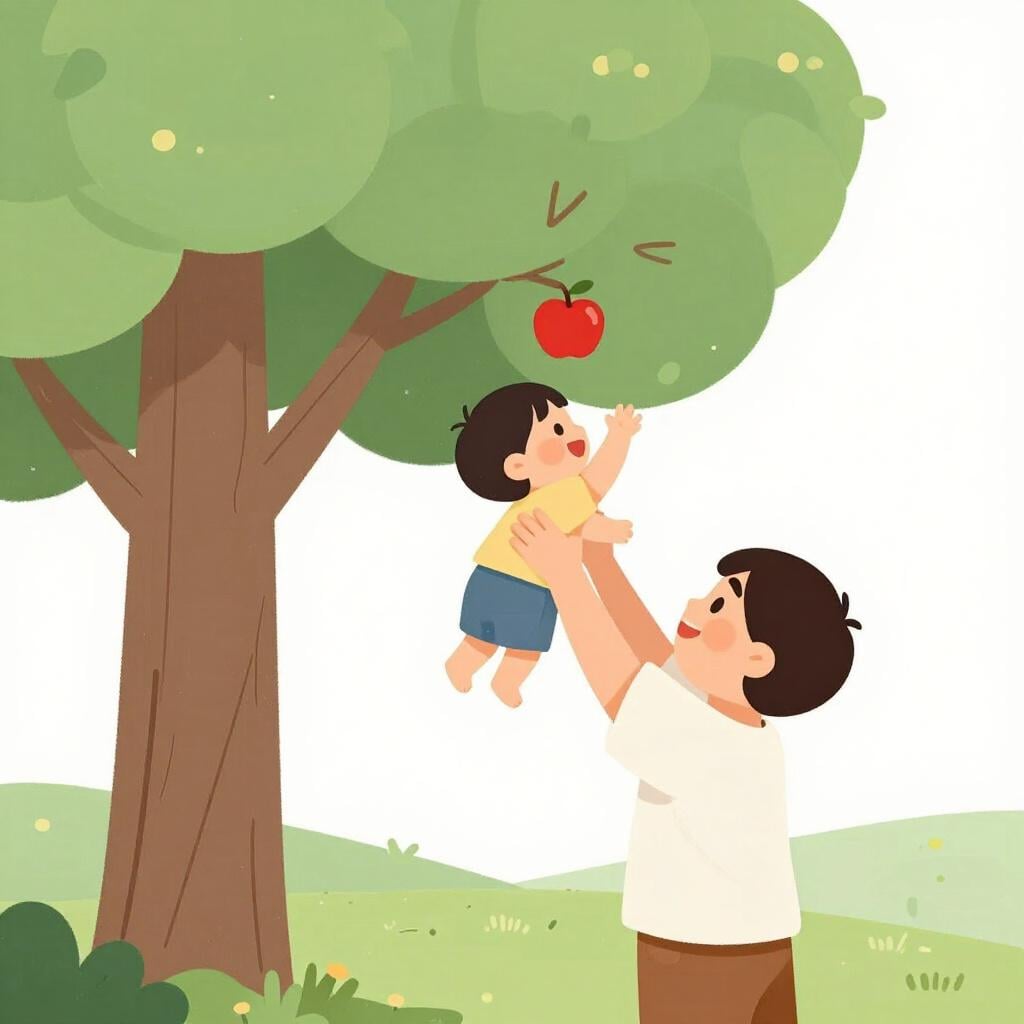 An adult helping a small child reach a high shelf by lifting them up.