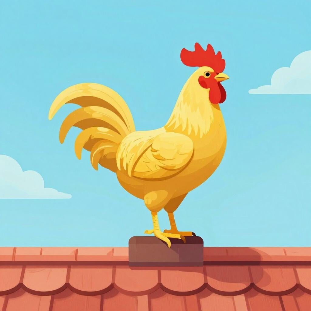 A weather vane shifting from pointing left to pointing right.