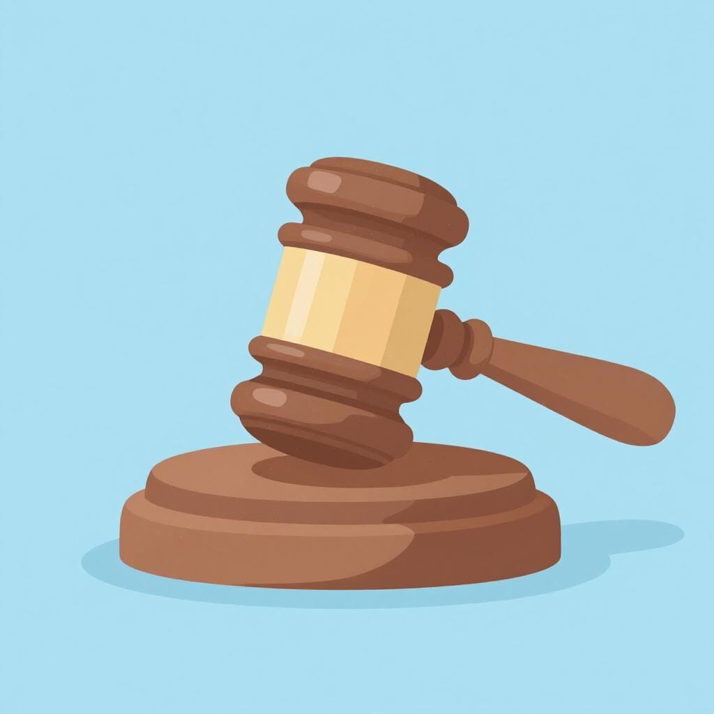 A wooden gavel resting on a solid wood block, signaling a final decision.