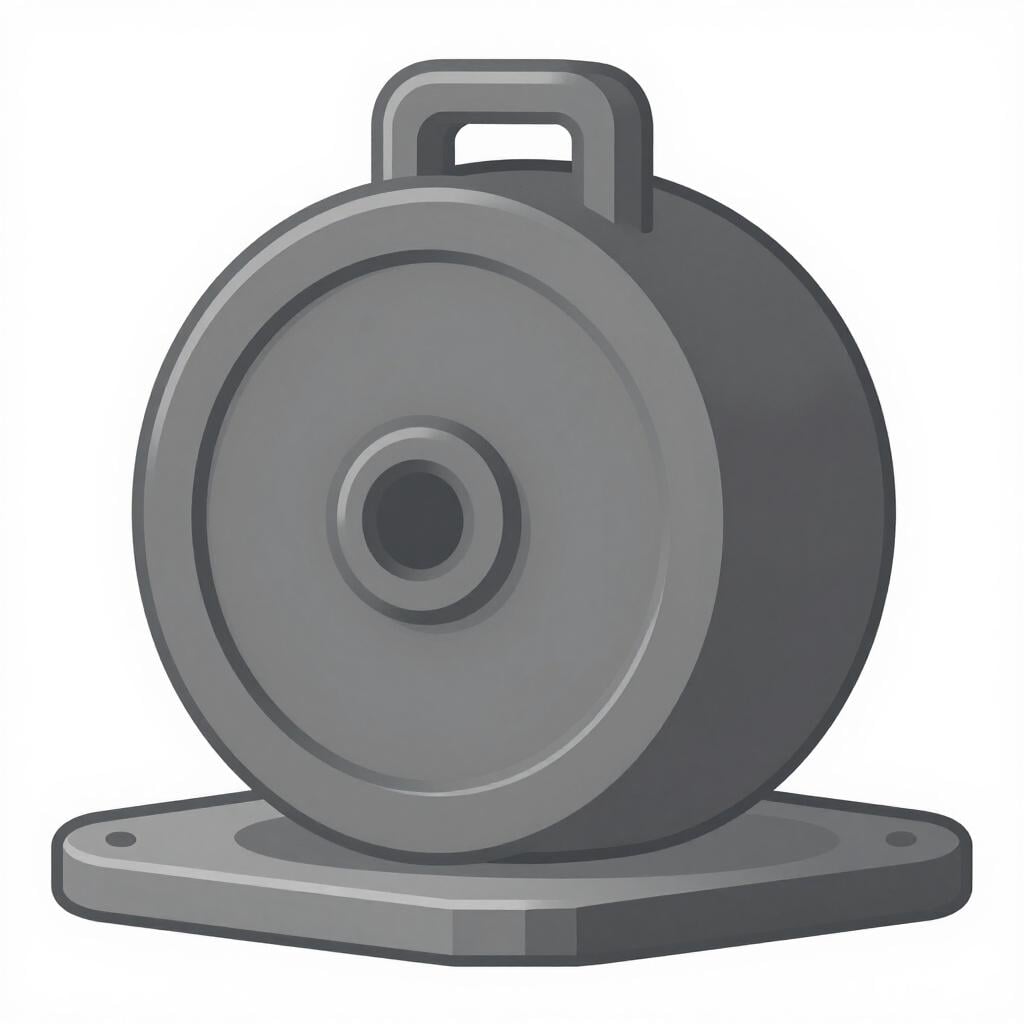 A massive, heavy gray metal block sitting on a sturdy industrial scale.