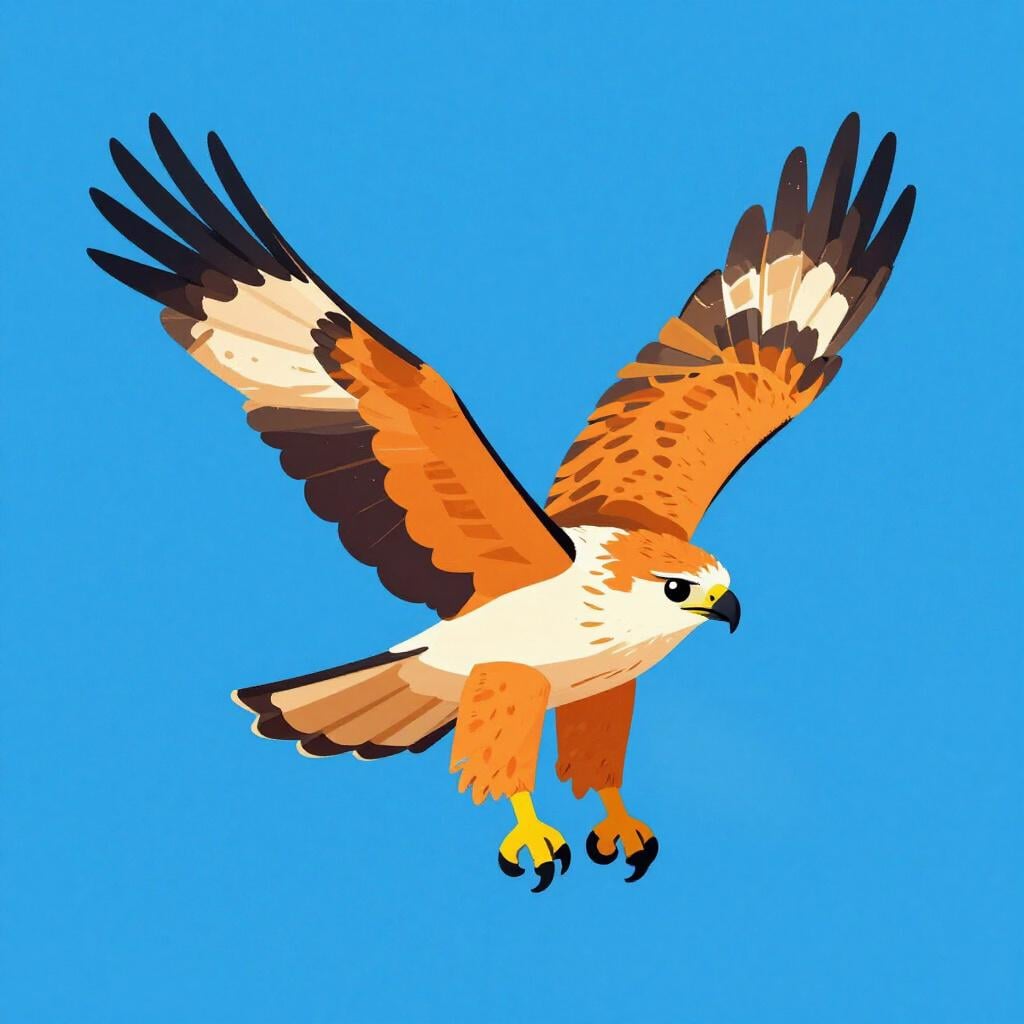 A fierce-looking bird of prey with wings spread wide, symbolizing a sharp and aggressive political stance.