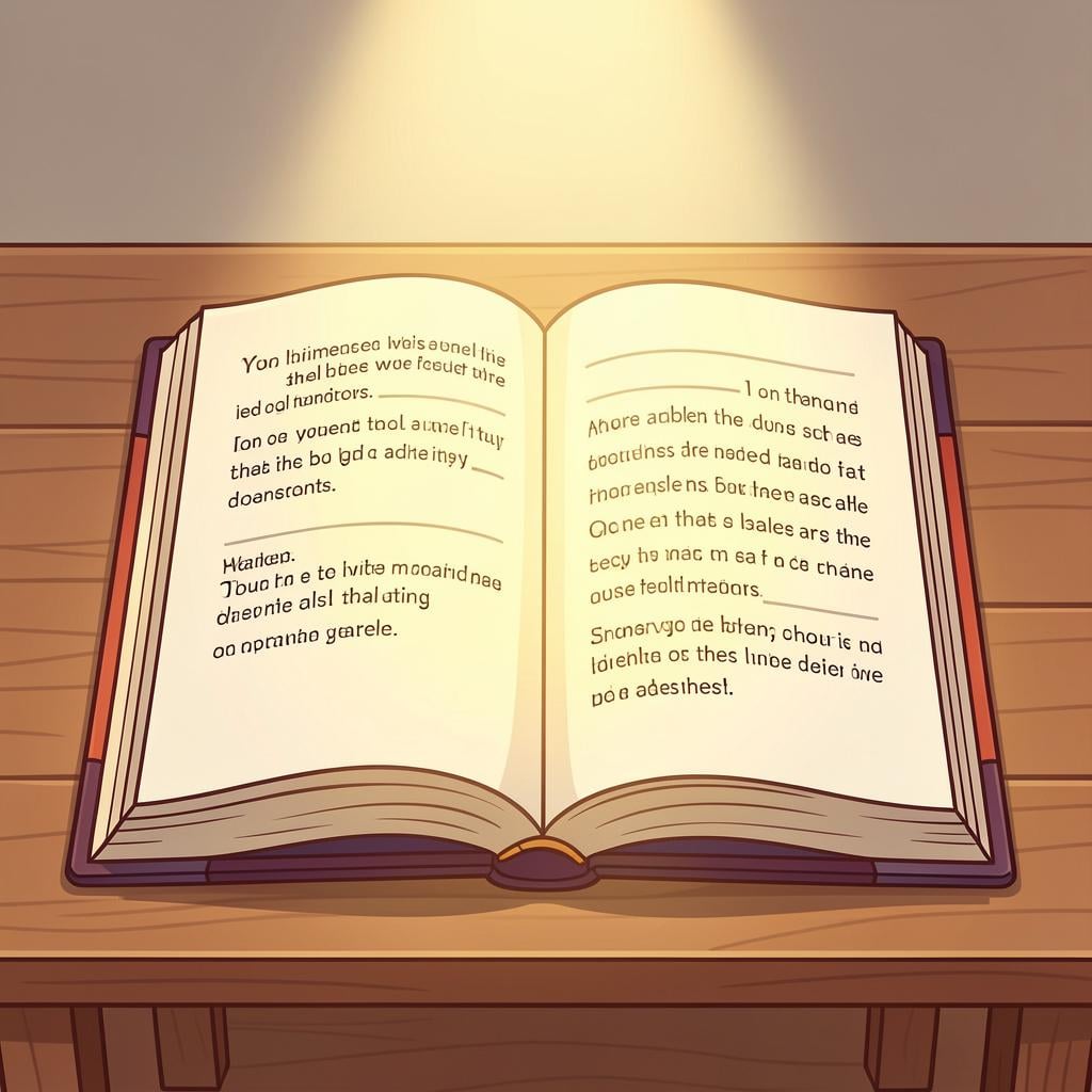 A heavy, open book with a glowing light shining on a single highlighted entry.