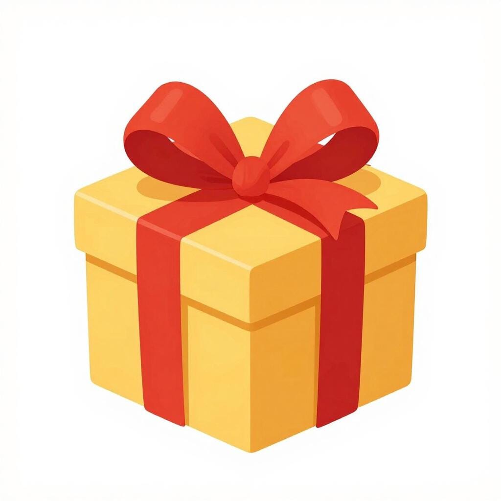 明るいリボンが付いたカラフルなギフトボックスがテーブルの上に置かれている。