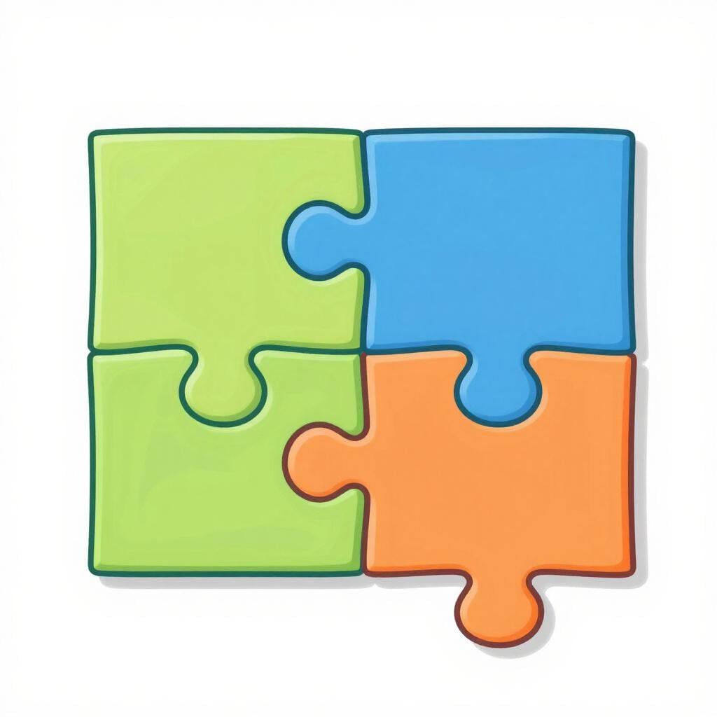 A solid, perfectly interlocking puzzle piece fitting into a gap.