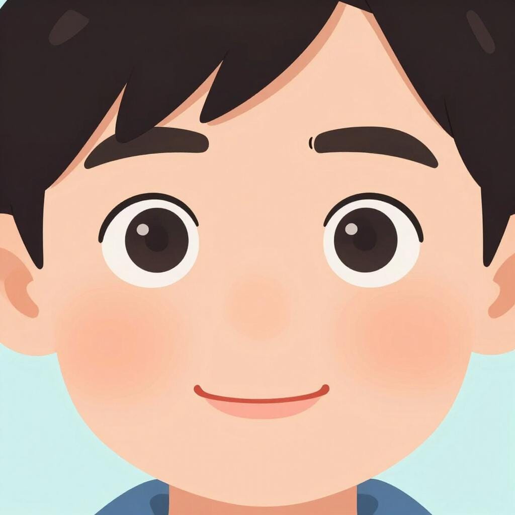 笑顔の顔のクローズアップで、澄んだ目、鼻、口を強調しています。