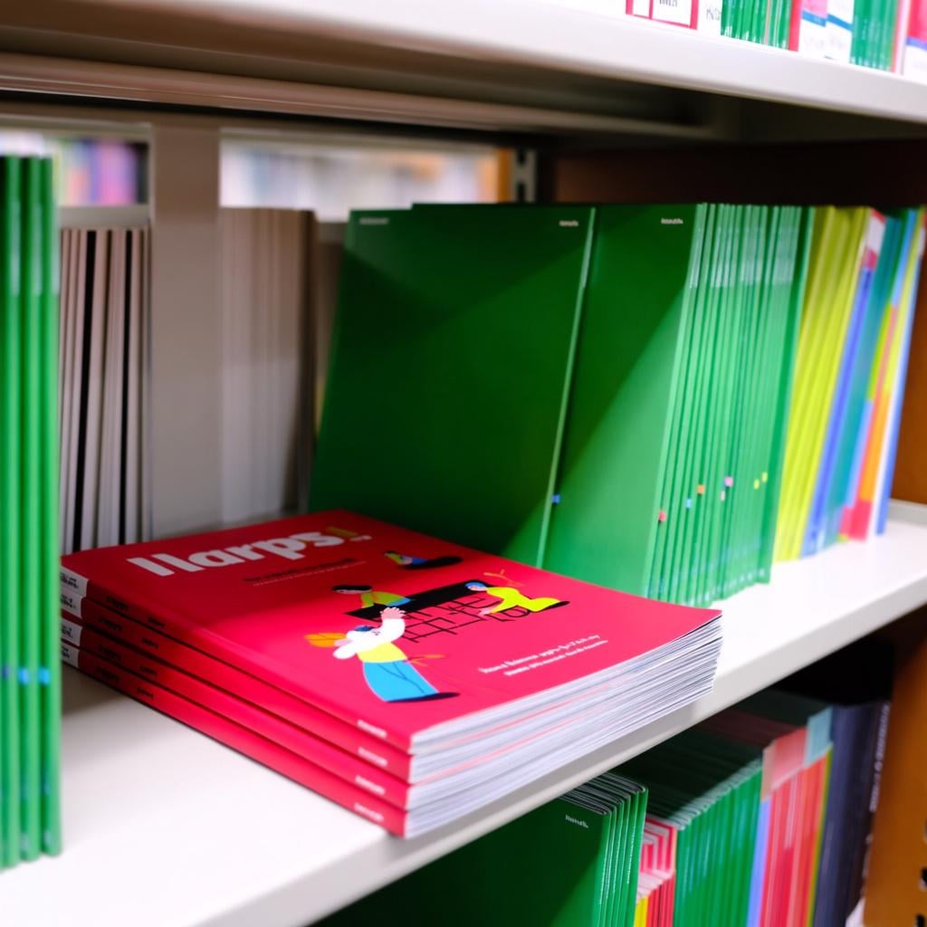 A stack of three identical magazines with a fourth, distinct red magazine placed prominently, illustrating a specific 'issue' or edition.