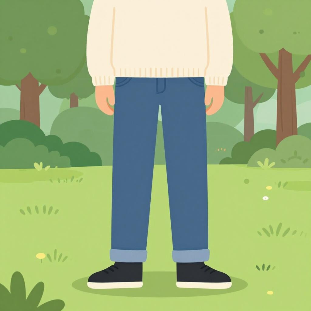 Una persona in abiti casual di tutti i giorni che cammina davanti a una fila di uniformi militari vuote.