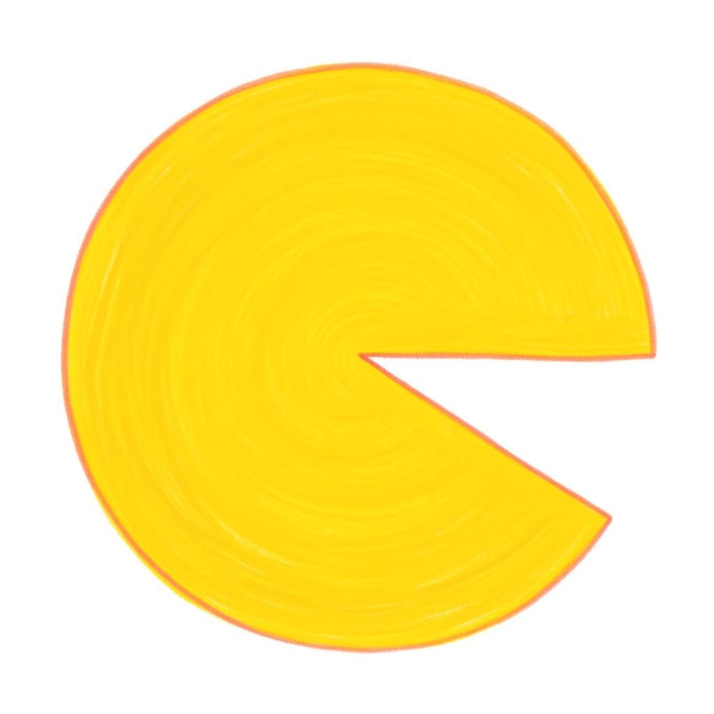 A close-up view of a large, perfect circle where a very fine, thin slice is separated and highlighted, representing a small angular measurement.